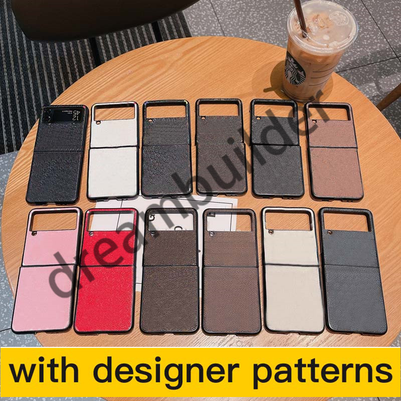 

Fold Folding Screen Mobile Phone Cases For Samsung Z flop 3 2 Z Flod 1 2 3 huawei Matex2 P50 Pocket magic V Moto Razr Find N Case leather Cover With Box iPhone shell, #4 brown big flower