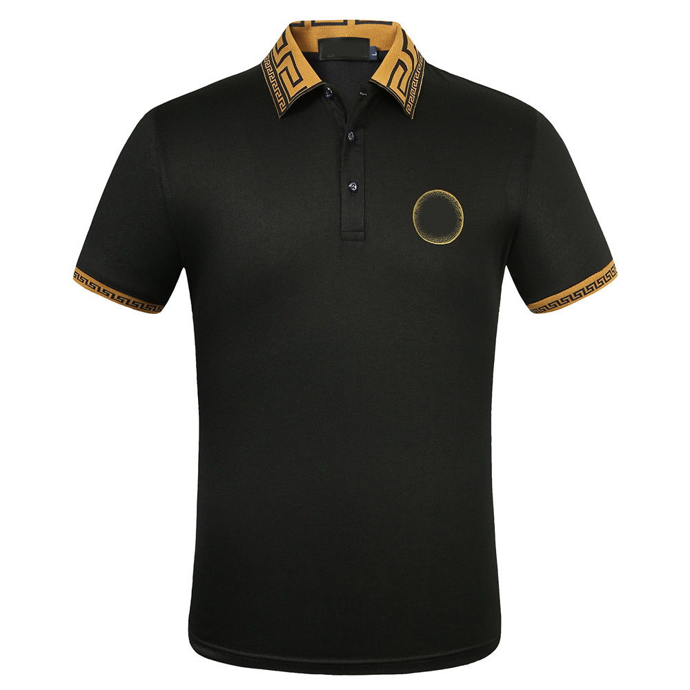 

2022 designer stripe polo shirt t shirts snake polos bee floral mens High street fashion horse polo luxury T-shirt001, Gray