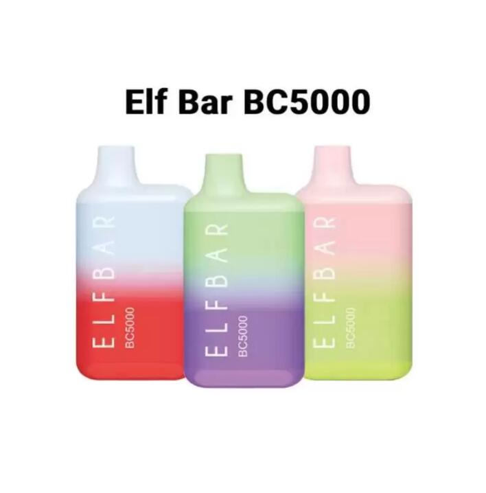 

ELF BAR BC5000 Disposable E cigarettes Pod Device 5000 Puffs 650mAh Rechargeable Battery 13ml vs bang xxl switch duo elux legend esco bar PLUS