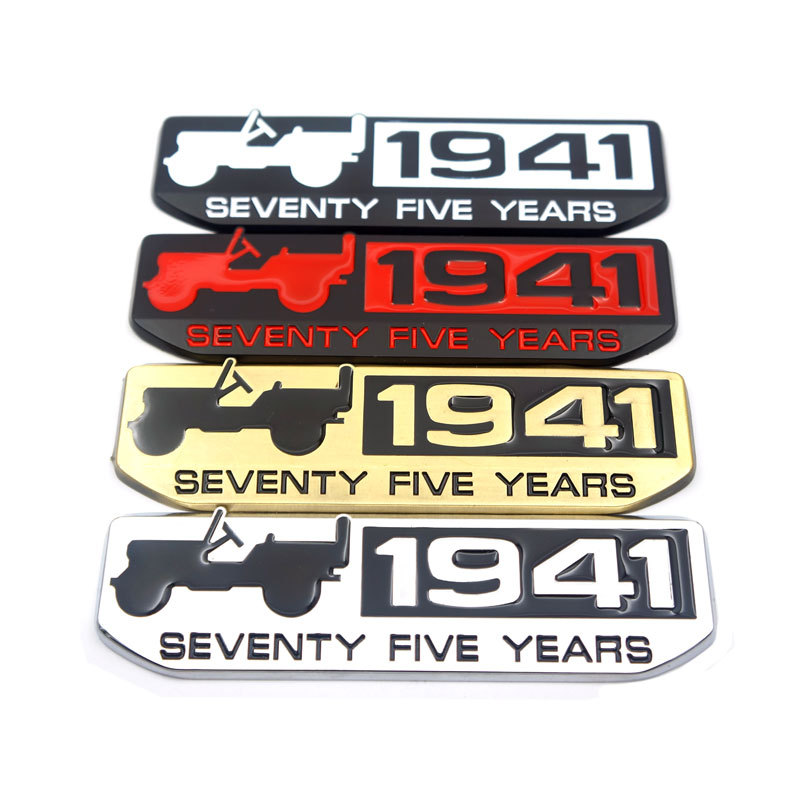

Suitable for JEEP anniversary 1941 Wrangler free guest Grand Cherokee 1941 car stickers decorative body stickers, Black