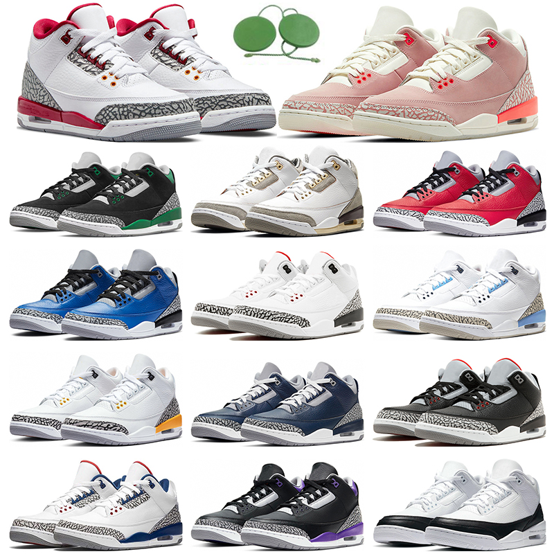 

2023 Basketball Shoes 3s Men 3 Cardinal Red Pine Green Racer Blue Cool Grey Hall of Fame Court Purple Laser Orange Mens Trainers Outdoor Sports Sneakers, #21 unc