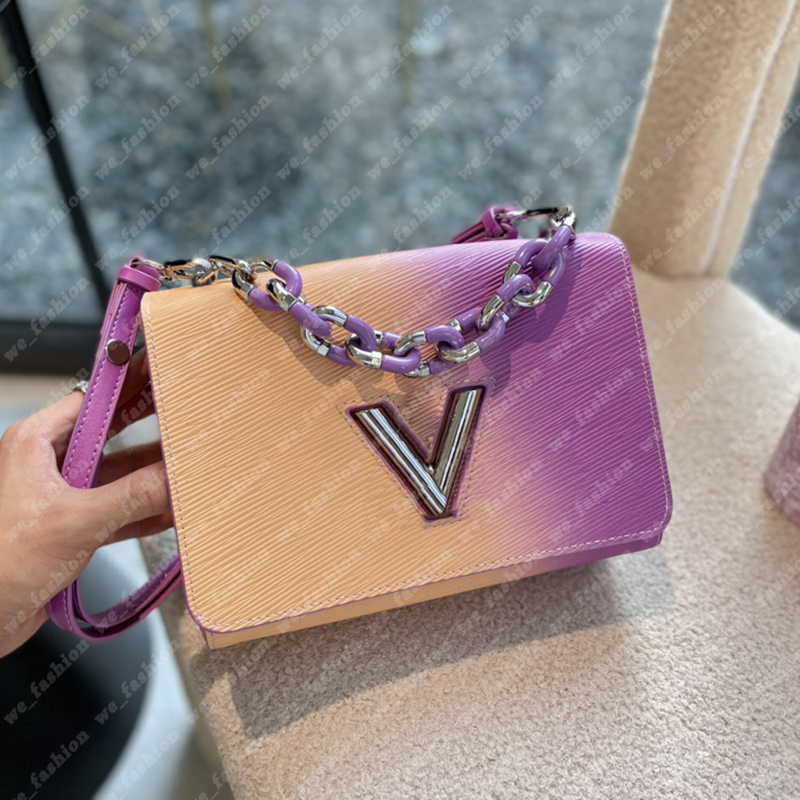 2022 Designer Sac à main Femmes Luxurys Designers Sacs à bandoulière Twist Gradient Womens Hands Sacs Pursets Portefeuille Crossbody Pochette Tot