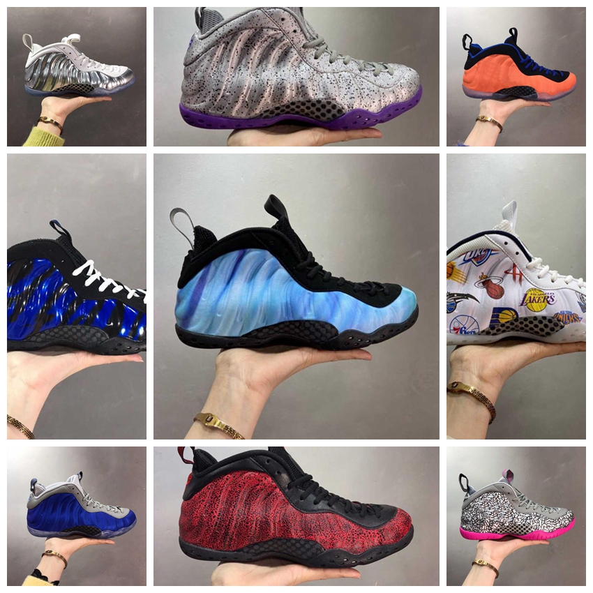 

Wholesale 2022 Foam Posites One Mens Sports Basketball Shoes Jumpman Penny Hardaway Black Aurora BEIJING Cracked Lava Chrome Designer S-001