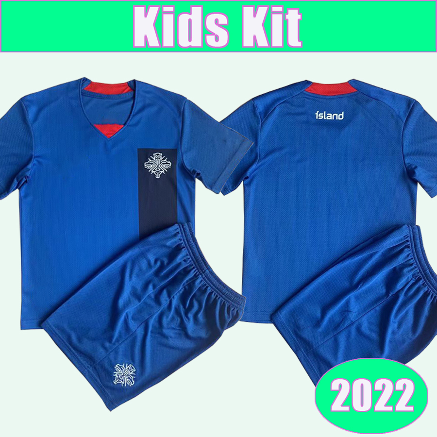 

2022 Iceland National Team Kids Kit Soccer Jerseys GUNNARSDOTTIR EIRIKSDOTTIR JOHANNSDOTTIR JENSEN Home Away Football Shirt Uniforms, Qm8760 2022 home no patch