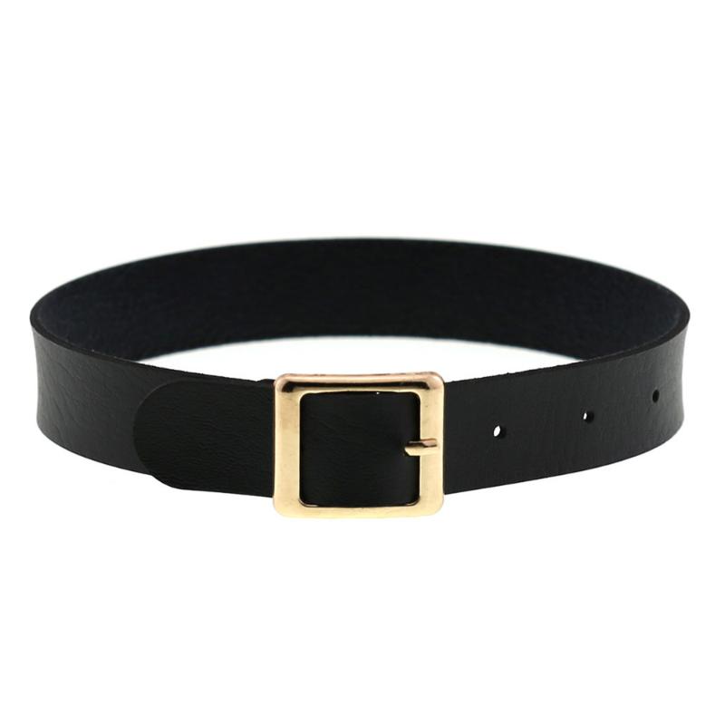 

Chokers ZIMNO Belt Shape Adjustmen Punk Gothic Belts Choker Necklace PU Leather On Neck Buckle Necklaces Jewelry For Women Accessories