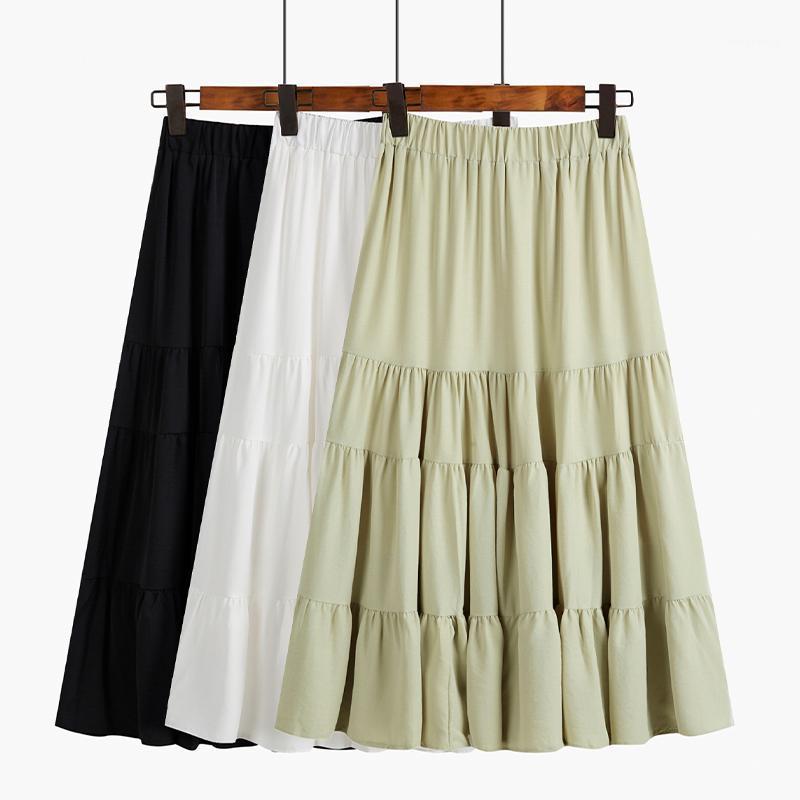 

Skirts Cake Female A-line High Waist Spring And Autumn 2022 Small Mid-length Skirt Long Women, Black