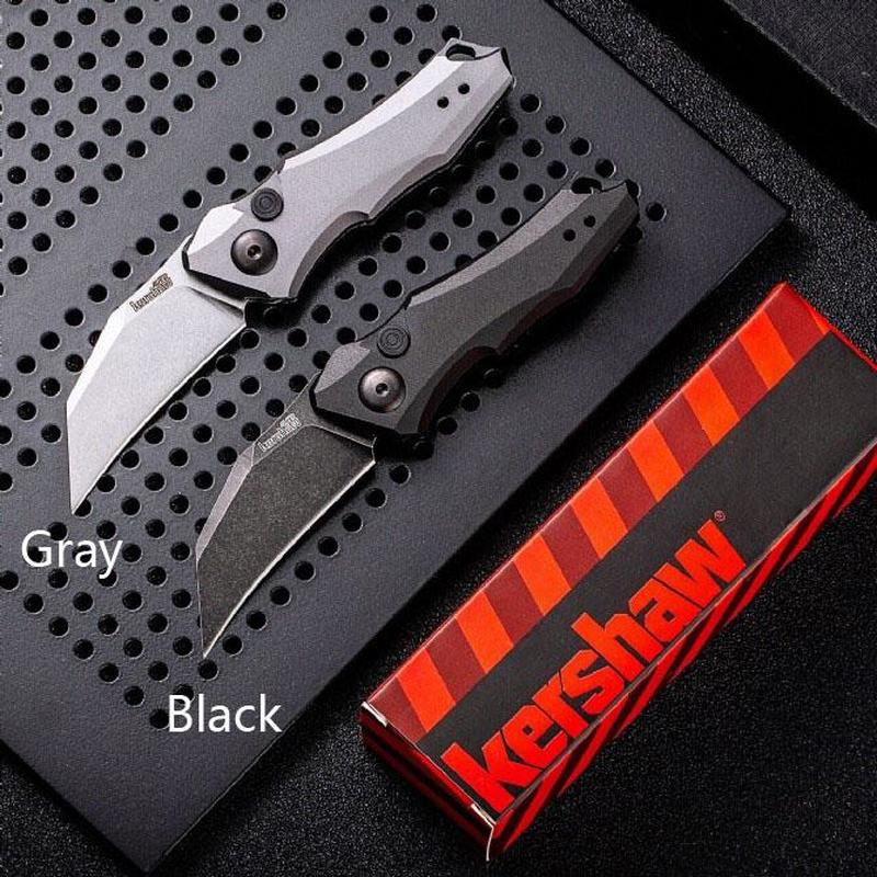 

Kershaw Knives 7350 Launch 10 AUTO Folding Knife 1.9" Stonewashed CPM-154 Hawkbill Blade Dark Gray Anodized Aluminum Handles Camping Hunting Tactical Knives EDC