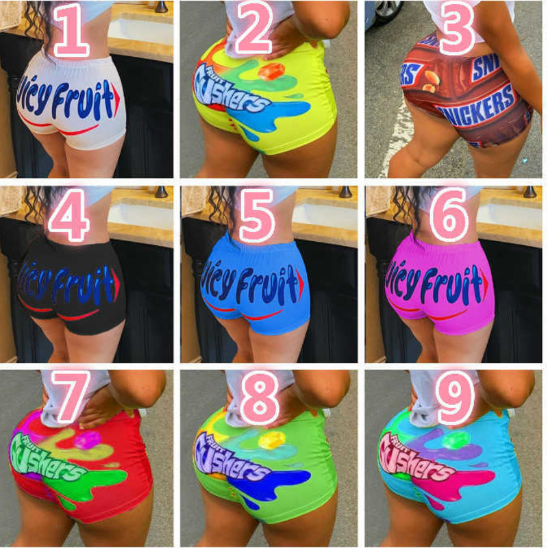 Plus Size S-4xl Sexy Women Yoga Shorts Club Tight Vest Printed Short Pants Summer Designer Mini Shorts Fashion Party Casual Clothing