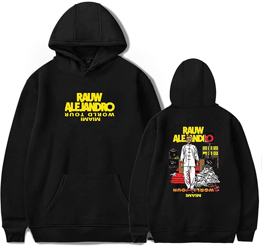

Rauw Alejandro Merch Hoodies Miami World Tour 2022 Collection Streetwear Men/Women Sweatshirt Long Sleeve Hooded, Pink