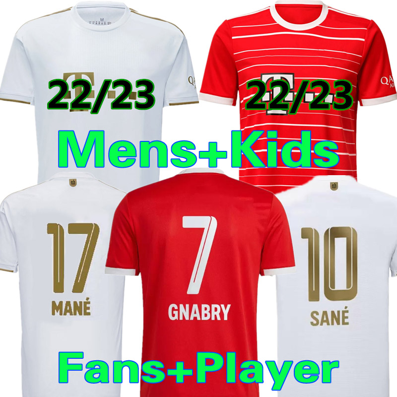 

LEWANDOWSKI MANE Soccer Jerseys 22 23 Fan Player Version SANE GORETZKA COMAN MULLER DAVIES BAYERN KIMMICH Football Shirts Men Kids Home kit 2022 2023 Uniforms