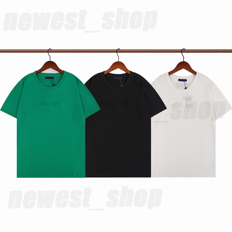 

spring Summer paris Mens T-Shirts designer tee luxury tshirt silicon letter t shirt Classic fashion green womens short Sleeve casual cotton t-shirt tops, White