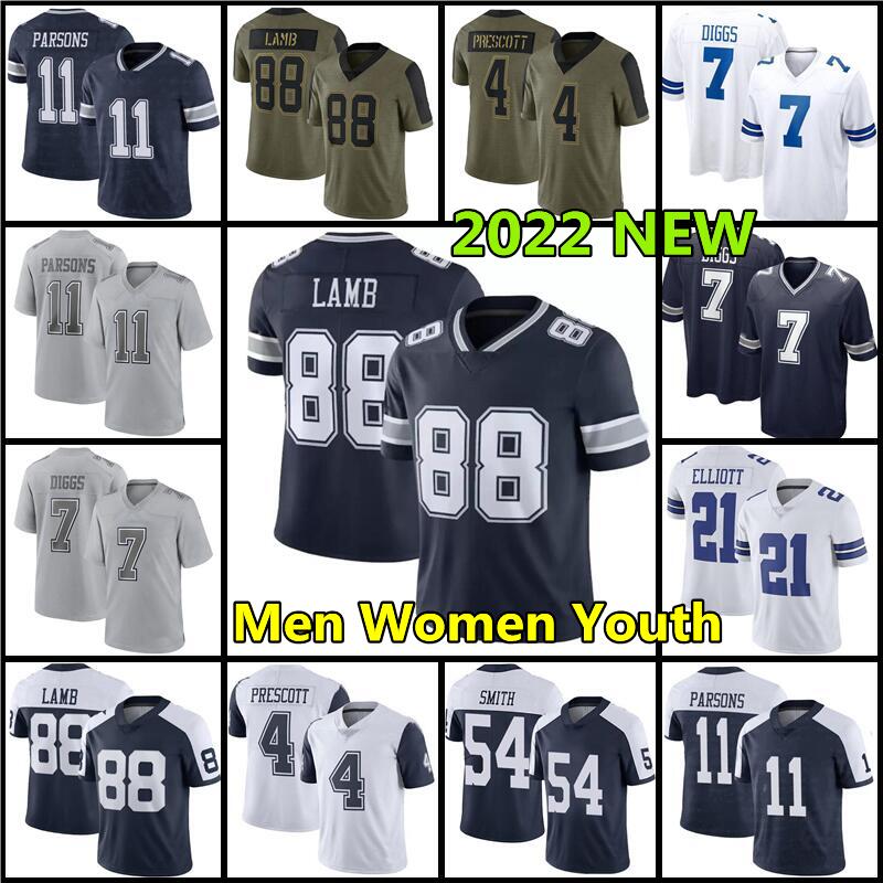 

11 Micah Parsons 88 CeeDee Lamb Jersey Dak Prescott Ezekiel Elliott Trevon Diggs DeMarcus Lawrence Leighton Vander Esch Cowboyes Tyler Smith Football Tony Pollard, Women jersey