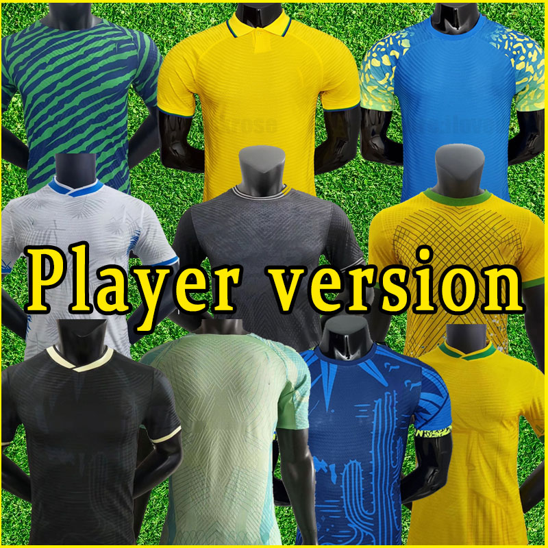

PLAYER VERSION 2021 2022 2023 NEYMAR JR COUTINHO VINICIUS Soccer Jersey BrAZiLs National Team Camisa Brasil Football Shirt Training SILVA home away world cup