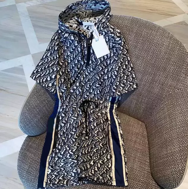 

2022 Fashion Spring Summer Women Vintage Casual Dresses OB33 Embroidery Pattern outdoor letter trend with Hooded Tees Women's Clothing, Other model contact with us