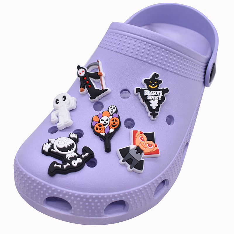 

Pvc Halloween Shoe Parts Accessories Jibitz for Croc Charms Clog Pins Buckle