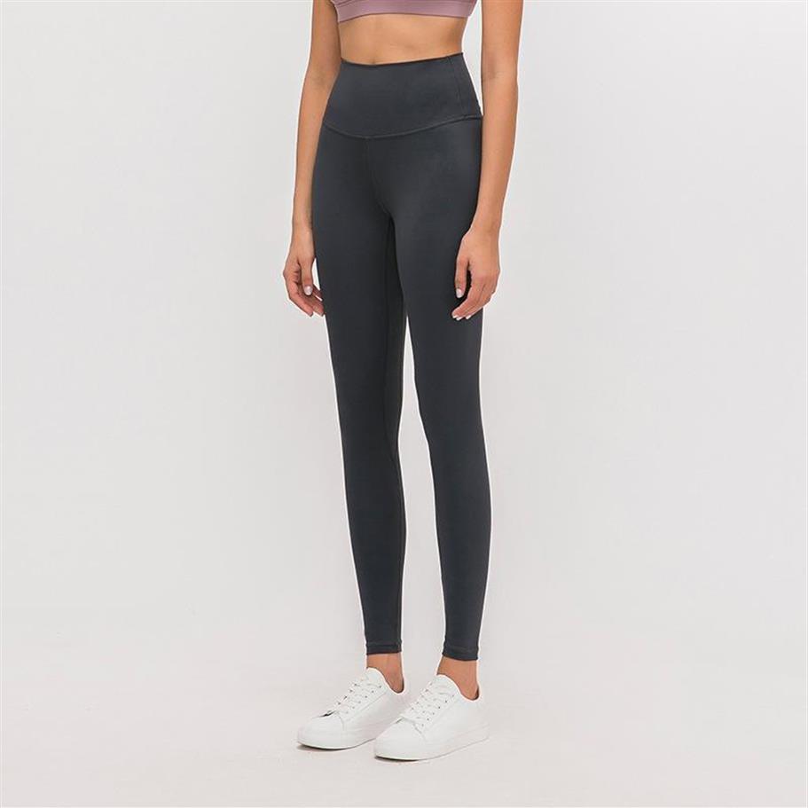 

Yoga Outfit L-85 Naked Material Women Pants Solid Color Sports Gym Wear Leggings High Waist Elastic Fitness Lady Overall Tights Wo258b, Pale lilac