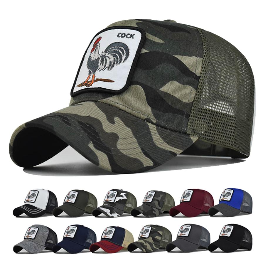 Motifs d'animaux Capuchis de nette adulte Unisexe Modèle de bite à la teinte Spring Automne Caps Hip Hop Fitted Hat227d