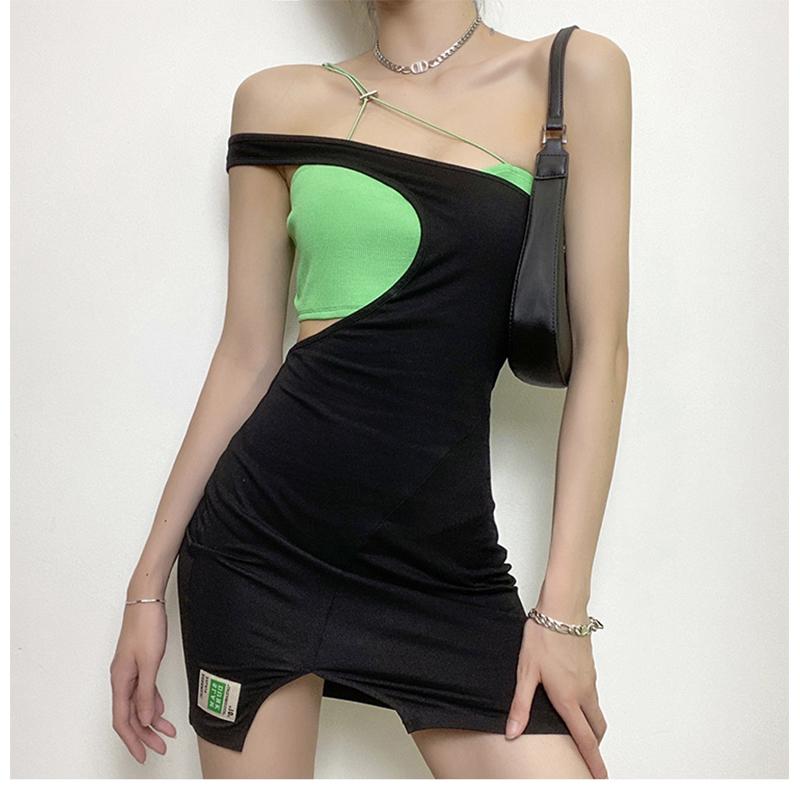 

Casual Dresses Fashion Hollow Out Midi Dress For Women 2022 Summer Sexy Backless Evening Party Black Beach Club Tank GirlsCasual