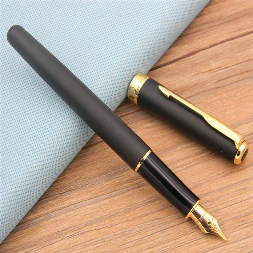 

2pc Writing Supplies Parker Sonnet Drow Series Scrub With Golden Trim Fountain Pen Pen307t, Sonnet black