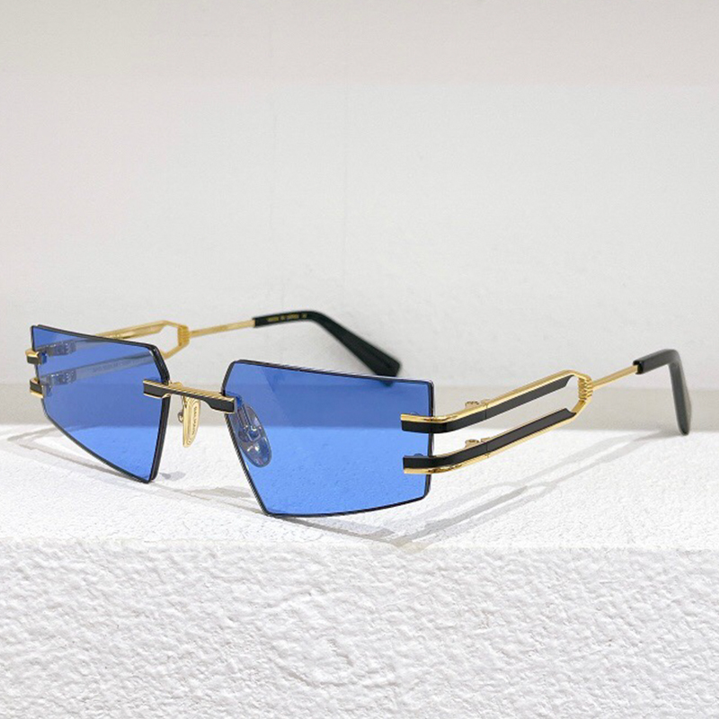 

Womens Sunglasses BPS-123A Fashion Personality Geometric Rimless Ladies Eyewear Summer Beach Vacation Ladies Glasses Top Quality UV400 Protection With Box