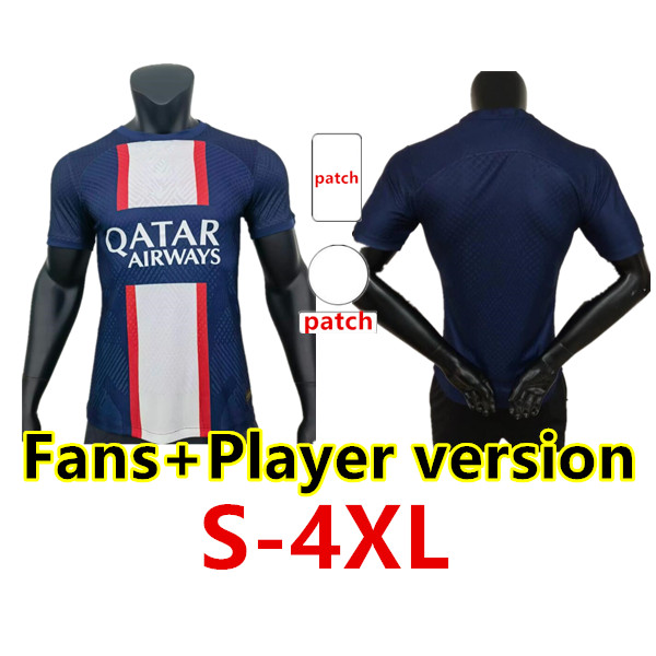 

S-4XL MBAPPE HAKIMI PLAYER #30 soccer jersey SERGIO RAMOS 22 23 Maillots de football fans Player MARQUINHOS VERRATTI pSGS men 2022 2023 shirt uniforms maillot foot, 22/23 home player