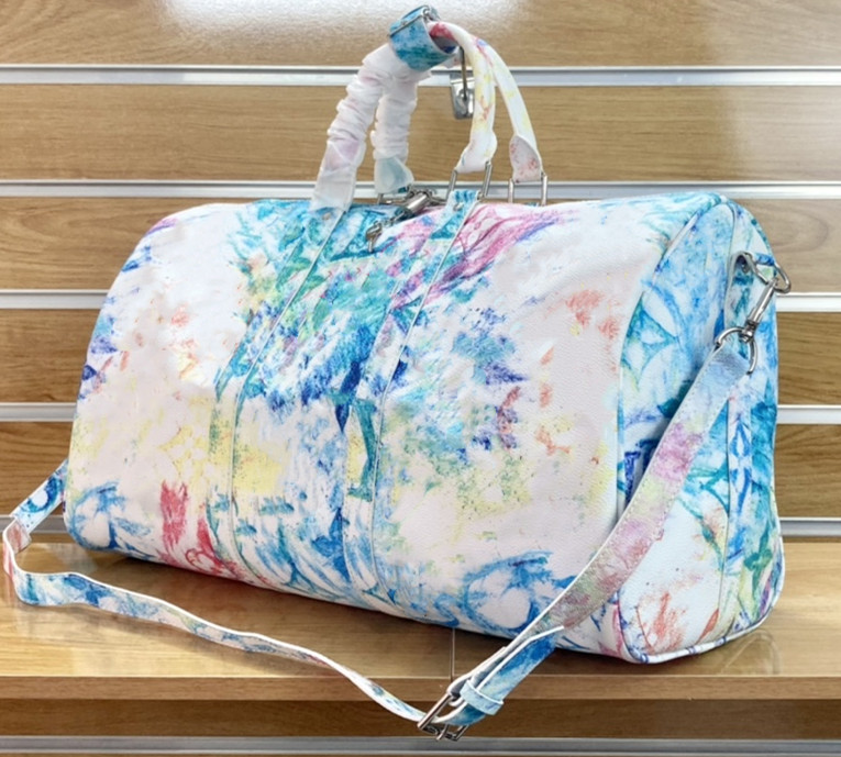 Luxurys Designers Bags 2022 Travel ags 50cm fashion ravel bag dazzling color large size design with rainbow tone very bright-image-760581431