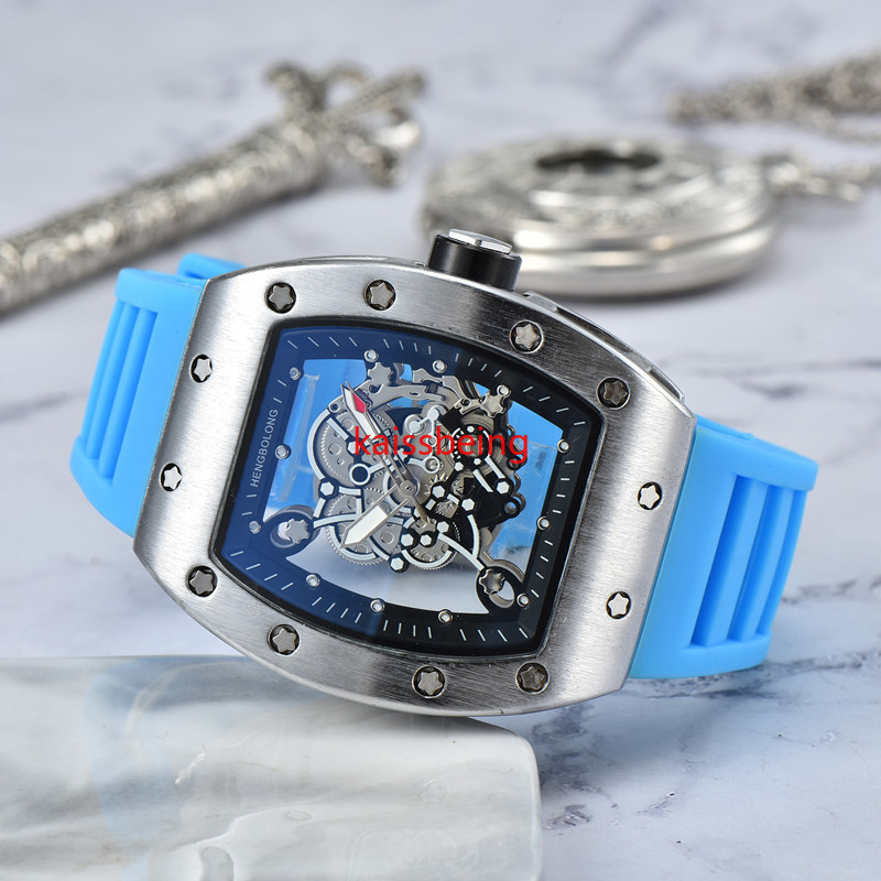 

transparent bottom 3-pin new men's watch top brand luxury watch men's quartz automatic watch male clock law
