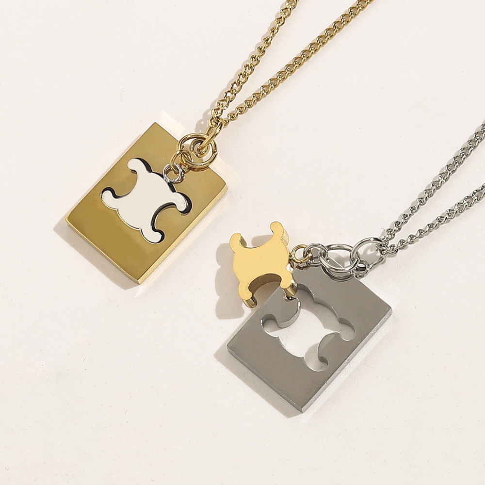 

Designer 925 Silver Plated 18K Gold Plated Womens Necklace Stainless Steel Letter Pendant Choker Necklaces High Quality Wedding Jewelry ZG1681