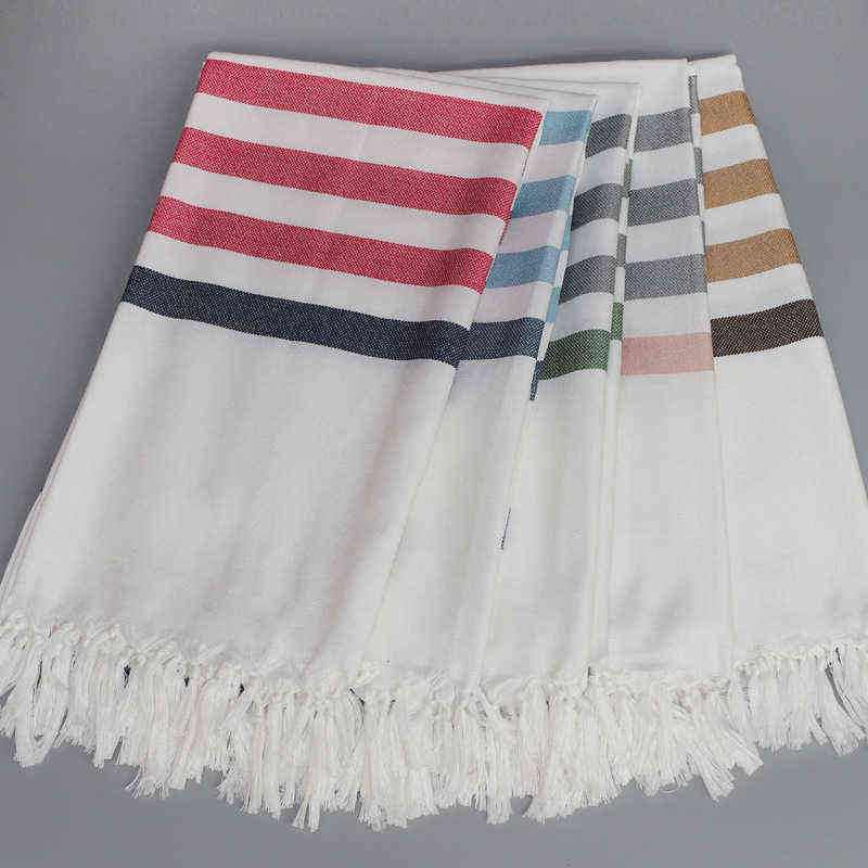 

Scarves Turkish autumn and winter warm beach towel shawl polyester stripe thick