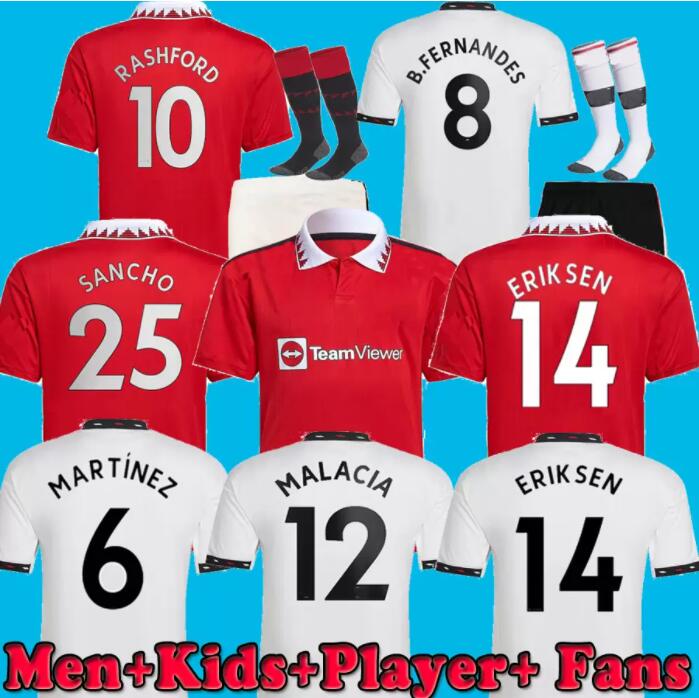 

21 22 23 SANCHO soccer jerseys RONALDO 7 Fans Player version BRUNO WOMEN MANS UTDS FERNANDES LINGARD SHEW RASHFORD GREENWOOD football top shirt 2022 2023 kids kit set, Brown