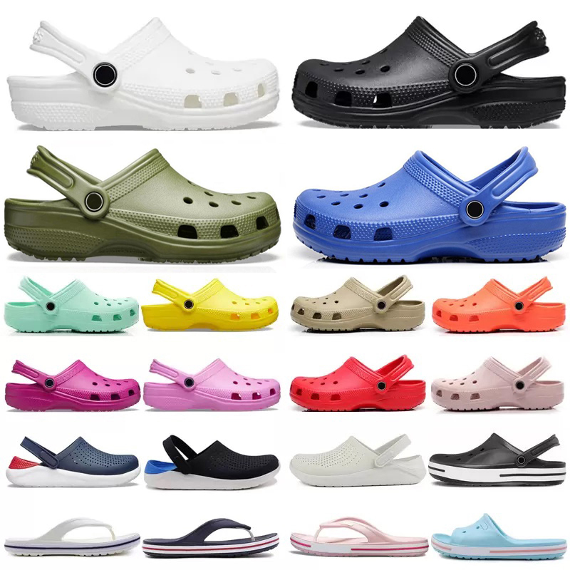 

Men Women Croc Clogs Designer Sandals Slip On Slides Slippers Beach Waterproof Shoes Mens Classic Nursing Hospital Slip Work Medical Sandal Slide Slipper 36-46, Color#28