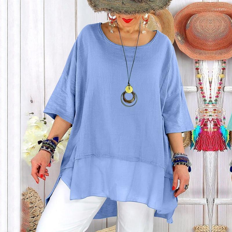 

Women' Blouses & Shirts Women Casual Solid Round Neck Three Quarter Sleeves Shirt Blouse Loose Tunic Top Fleece PantsWomen' Chee22, Green