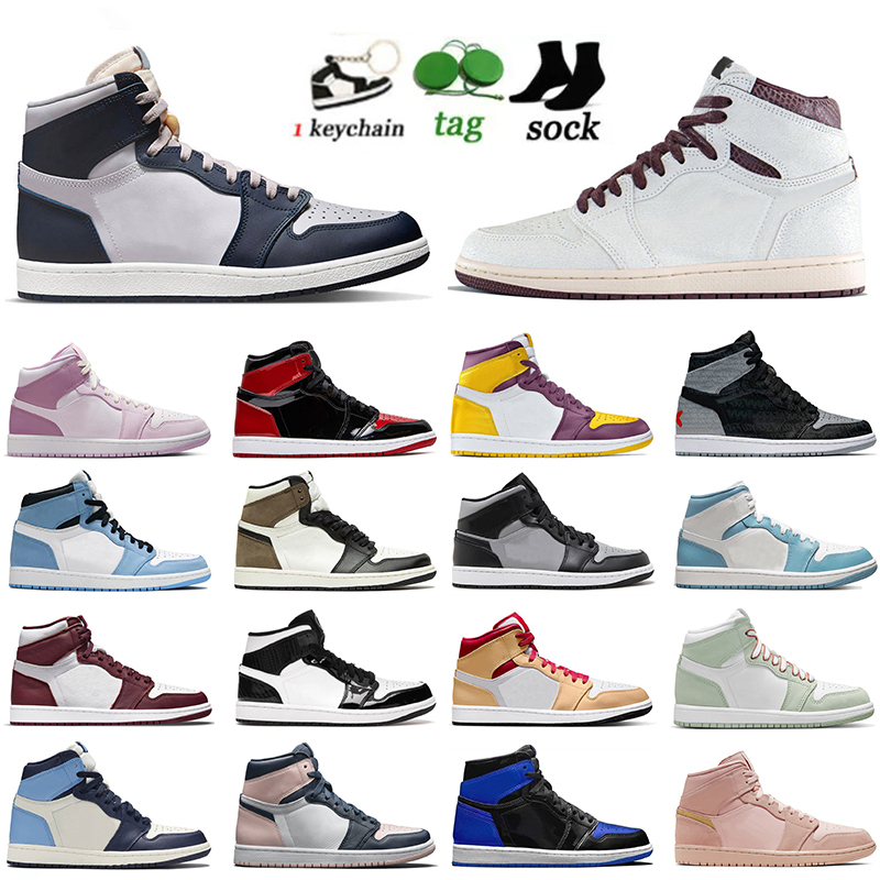 

High 85 Georgetown Jumpamn 1 Basketball Shoes Men Women 1s Sneakers Offs A Ma Maniere Sail White University Blue Patent Bred Jorden1s Jogging Trainers Outdoor, A67 racer blue 36-46