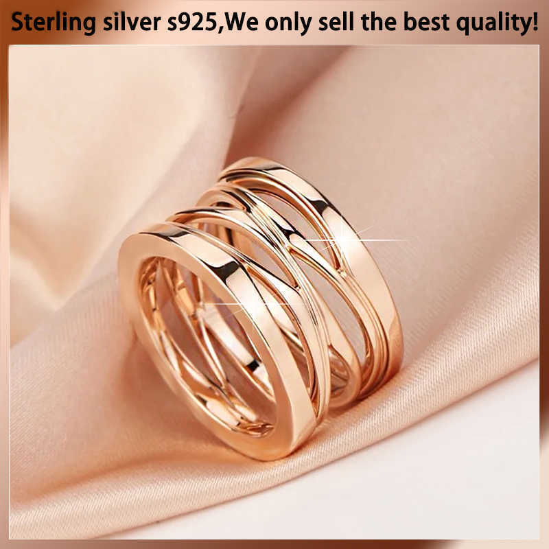 Couple Rings Sterling Silver Pearl Wedding Punk Gold White Geometric Bracelets-image-750741687