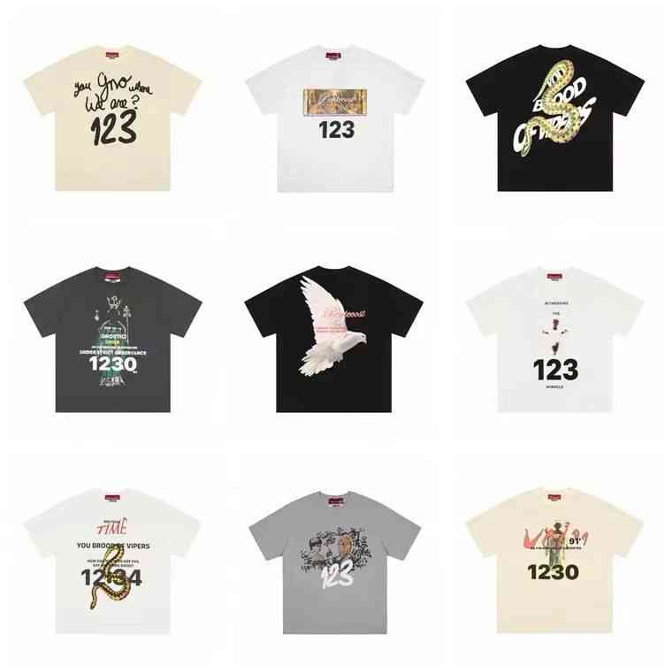 

Designer Fashion Brand Mens And Womens T Shirt Short Sleeves Portrait Print Loose Summer High Street Round Collar American Street Tees, 14