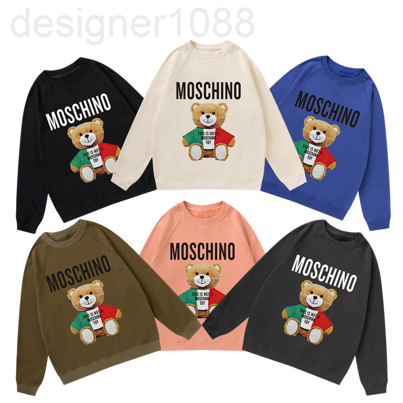 

Men's Hoodies & Sweatshirts designer Spring new loose casual letter color matching Cartoon Bear print round neck Pullover long sleeve sweater for men and women 6XVB, 2# packing bag