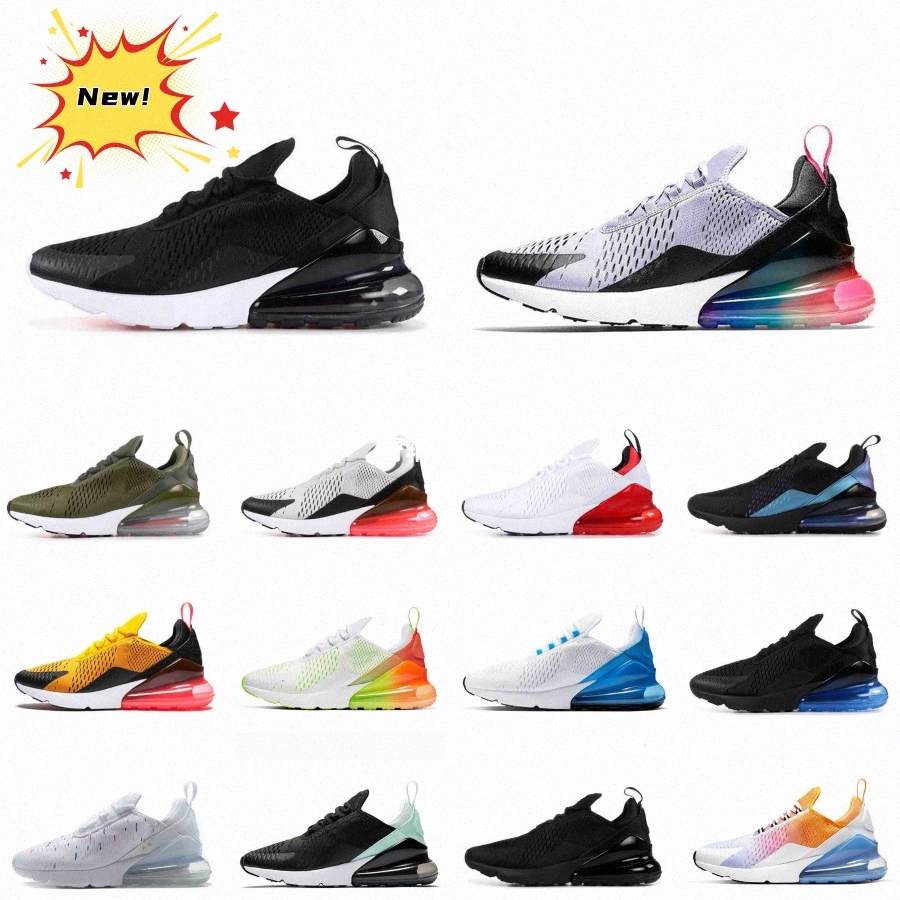 

2022 Men 270 Running Shoes Orange Bred 270s Triple Black White Olive Photo Blue Barely Rose Sports Outdoor True Mens Women Sneakers Size 36-45 t14C#, 27