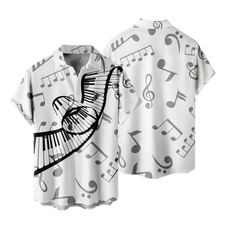 

Men's Casual Shirts Mens Fashion Beach Seaside Retro Rock Style 3D Digital Printing Buckle Pocket Lapel Short Purple Athletic Long SleeveMen, A-white