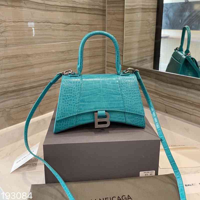 

2022 Luxurys Handbags Portable Women Designer Messenger Bags Crocodile Hourglass Bbalencaigass Handbag Hanbags Paris B-buckle Y13U, B red crocodile gold buckle