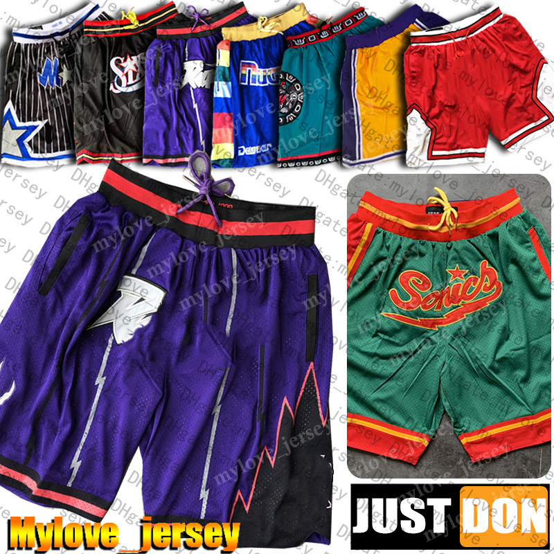 

Just Basketball Shorts Sweatpants Don Short Zipper Pant with Pocket Hip Pop Cortos De Baloncesto Pantalones Deportivos In Size S- Size 2XL Mix Order, Choose red number