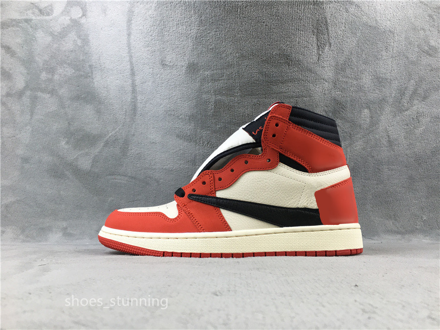 

Top Quality Basketball Shoes Fragments x Jumpman 1s Chicago High OG SP Red White Black Colorway Genuine Leather Sneakers Size US13 Instock Ship With ShoeBox