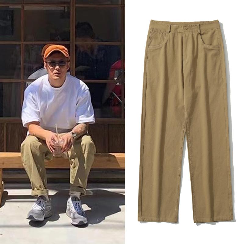 

Men' Pants Retro Vintage Women Cotton Long Pant Home Pajamas Soft Elastic Waist Wide Leg TrousersMen, Black