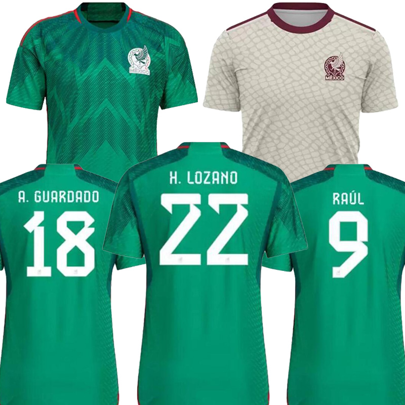 

2022 Mexico soccer jerseys H.LOZANO CHICHARITO RAUL LOZANO WORLD 22 23 CUP fans player version 2023 G DOS SANTOS Camisetas de futbol men football shirt top, 22-23 home men