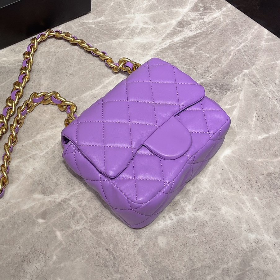 

Classic Mini Flap Bags Lambskin Four-Color Quilted Plaid Trend Bold Hardware Chain Shoulder Bag French Luxury Ladies Crossbody Handbag Purses Designer Tote Bag 17CM, Box