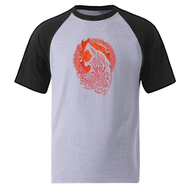 

Men' T-Shirts Man Nordiske Mytologi Fenrir Horror Tshirts 2022 Fashion Casual Summer Retro Mans T Shirt Streetwear Harajuku Tee, Gray 6