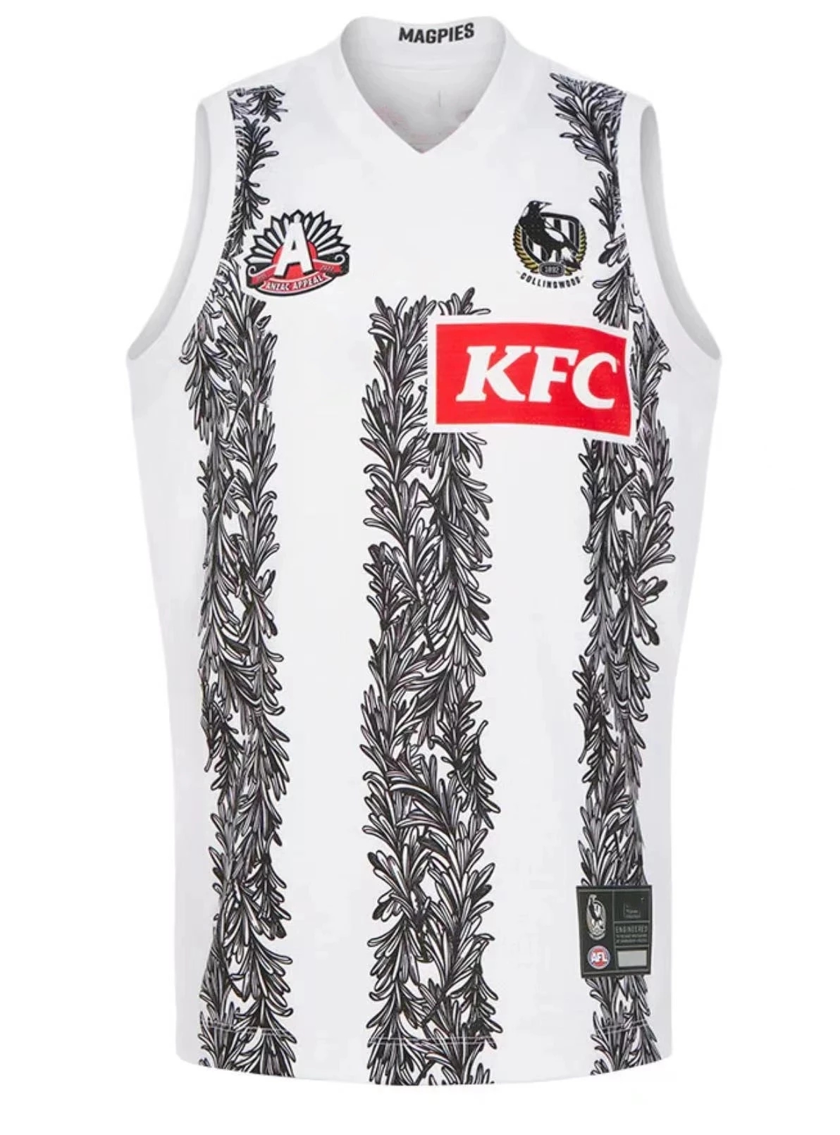 

2022 COLLINGWOOD MAGPIES HOME GUERNSEY INDIGENOUS RUGBY JERSEY 2022/2023 Collingwood Magpies Guernsey Home Jersey size S-3XL