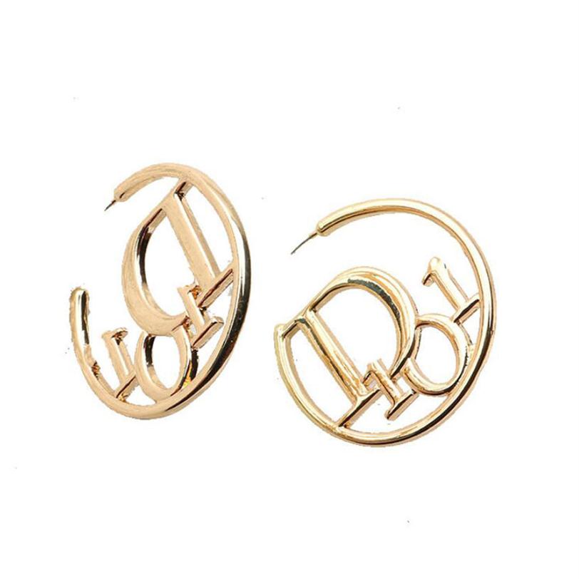 

Classics 18K Gold Plated Designer Stud Earrings Brand Designers Geometry Letters Luxury Fashion Women Earring Wedding Party Jewerl276N