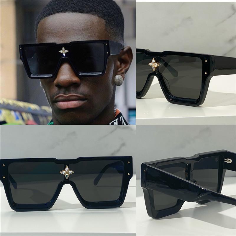 

Sunglasses 2022 Catwalk Style Fashion Z1458 Square Thick Plate Frame Lens With Crystal Decoration Avant-garde Design Outdoor Uv400 Protectiv