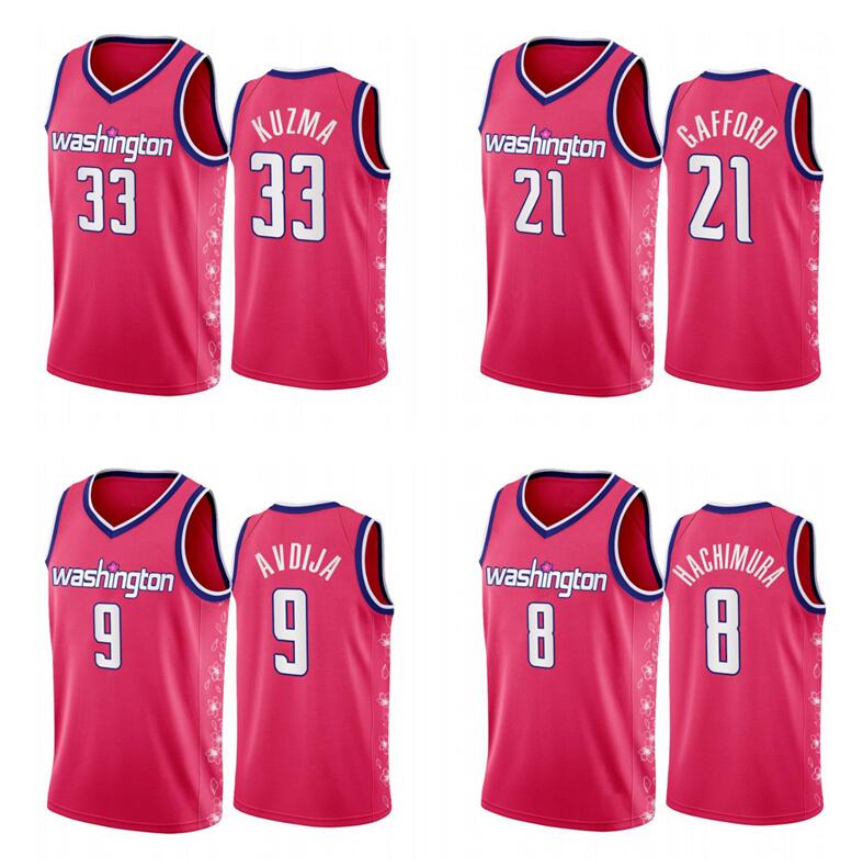 

Basketball jersey 3 Beal 33 Kuzma 6 Porzingis 2022-23 city jerseys, With logo