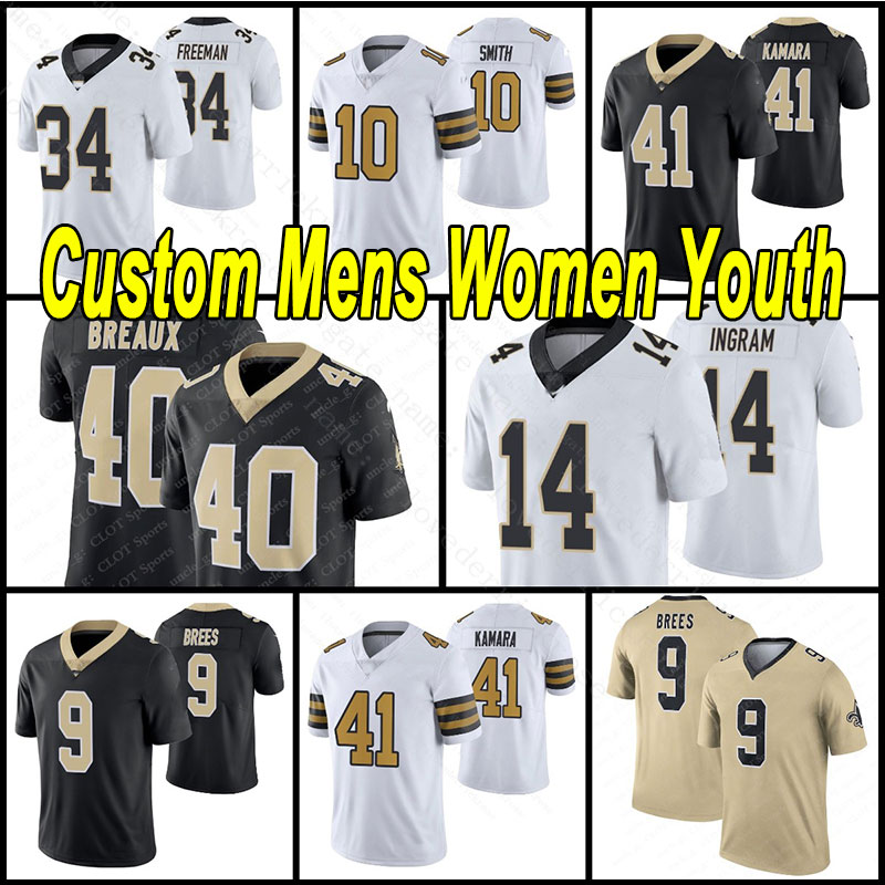 Mens Womens Youth Kids 9 Drew Brees 2 Jameis Winston 41 Alvin Kamara Saint Football Jerseys 7 Taysom Hill 13 Michael Thomas 23 Marshon Lattimore 56